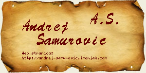Andrej Samurović vizit kartica